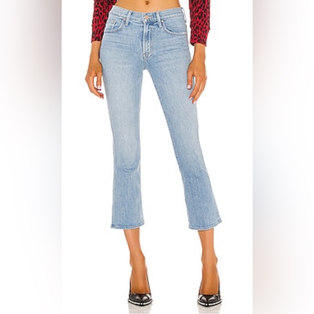 MOTHER Light Blue Cropped Ankle Jeans